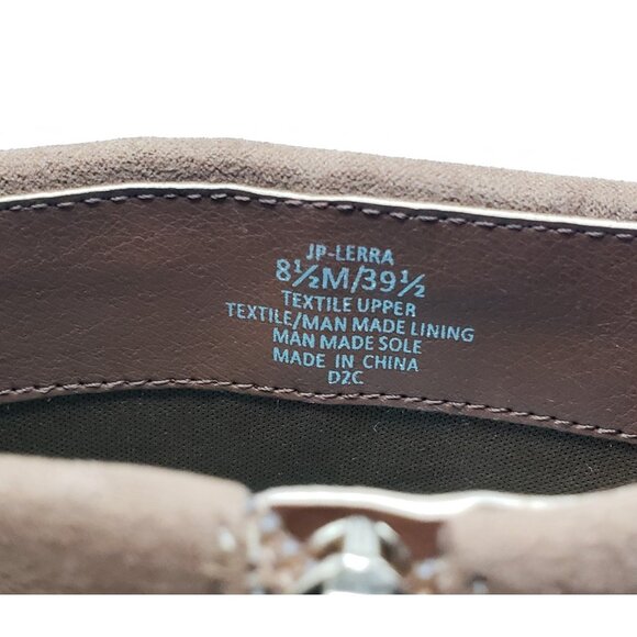 Jessica Simpson Lerra Pointed Toe Ankle Boots Tan Faux Suede Block Heel Size 8.5 - Picture 6 of 13